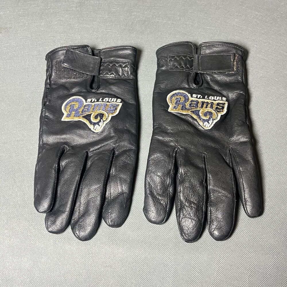 Leather NFL Gloves St LouisST Lou Rams Size XL Football